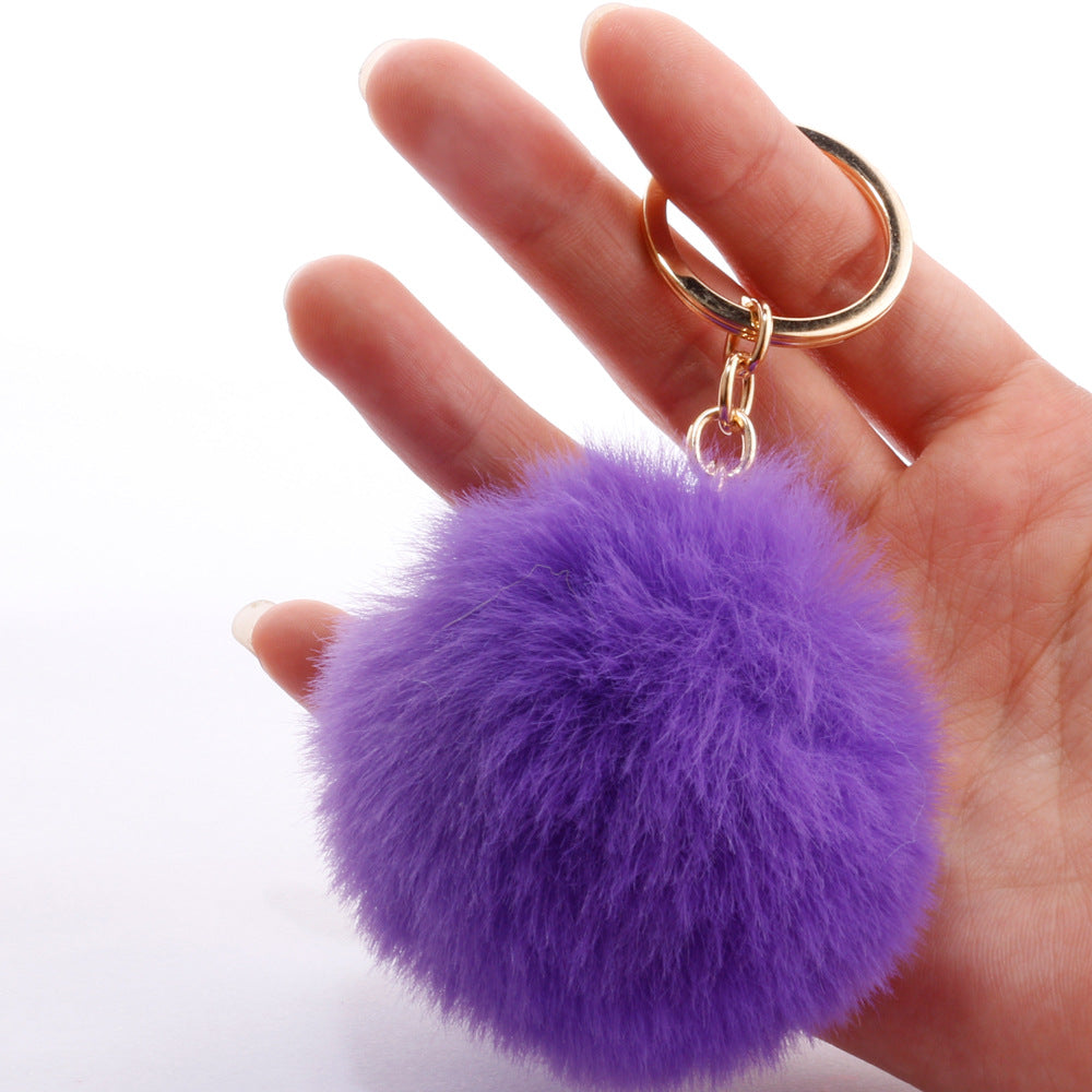 Wholesale 7CM Fur Ball Pom Pom Keychain